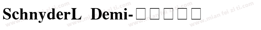 SchnyderL Demi字体转换